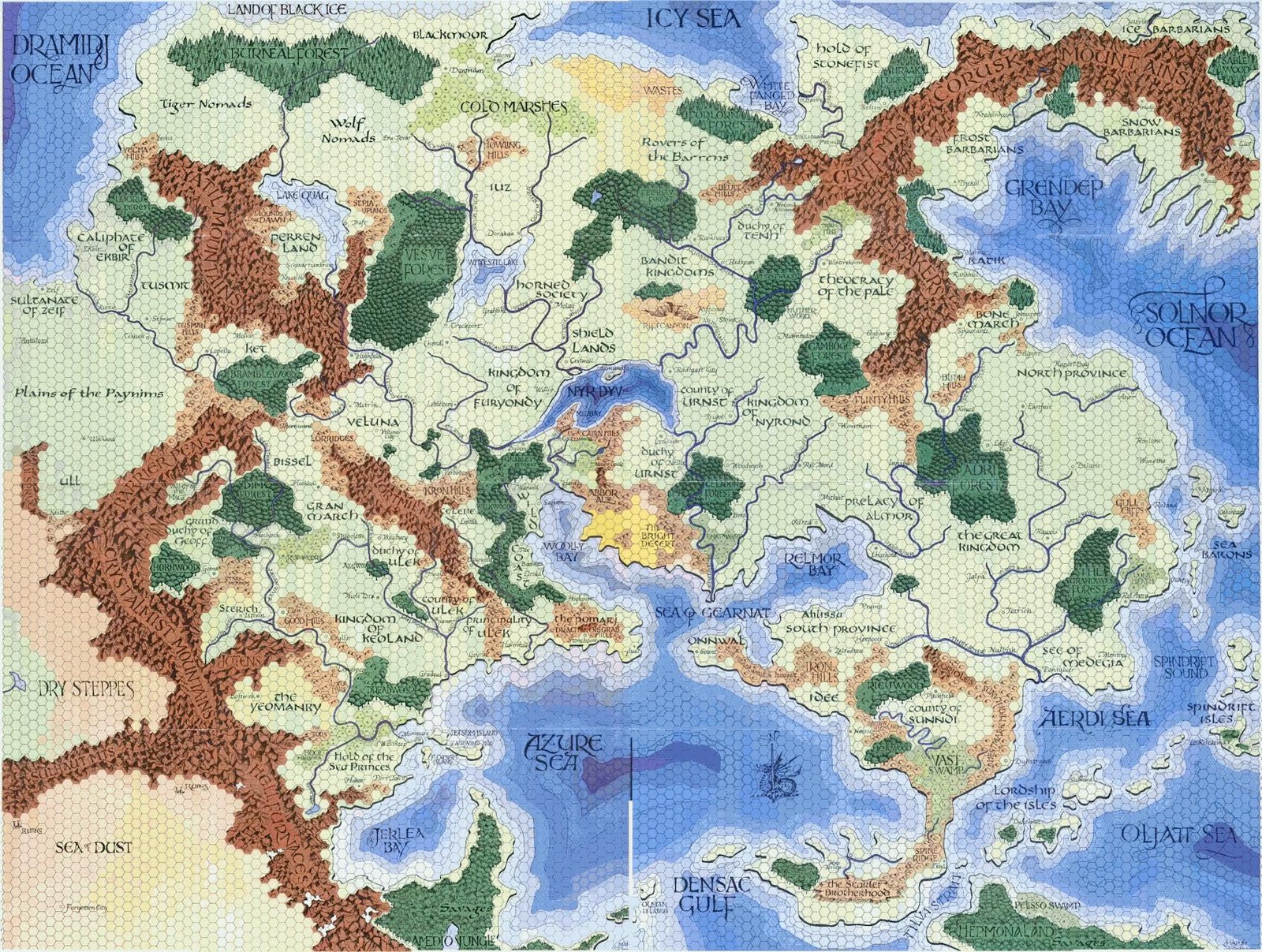 Map of Oerth - The World of Grayhawk